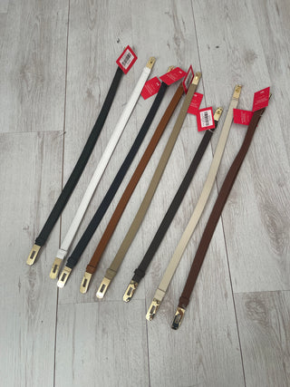Cintura vita alta in pelle
