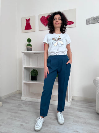 Pantalone con elastico in vita NEW