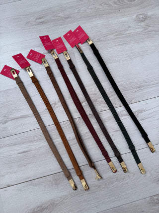 Cintura vita alta in pelle scamosciata