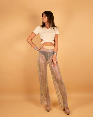 Pantalone a rete STRASS