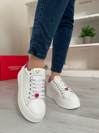 Sneakers - VITAMINA - WATER 5 BIANCO/FUXIA