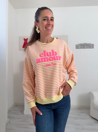Felpa righe CLUB AMOUR