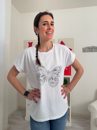 T- Shirt Over DIAMOND BUTTERFLY