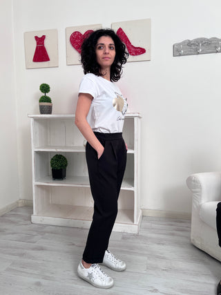 Pantalone con elastico in vita NEW