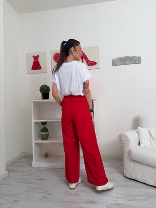 Pantalone palazzo RESET ROSSO