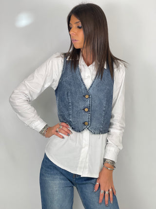 LUMINA - Gilet jeans