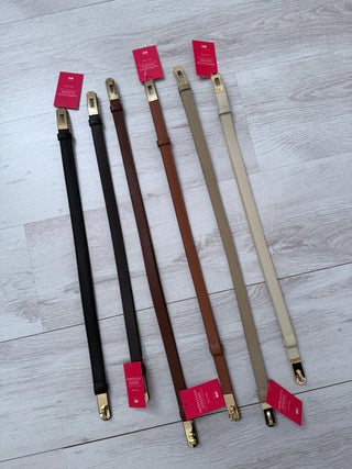 Cintura vita alta in pelle