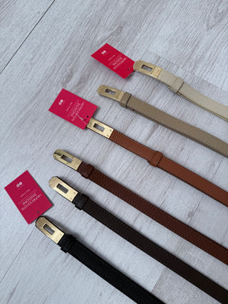 Cintura vita alta in pelle